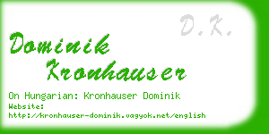 dominik kronhauser business card